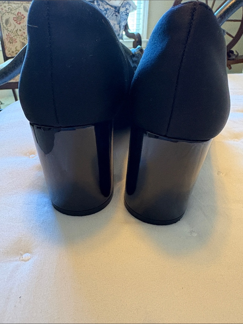 Anne Klein “I flex” Black Square-Toe Loafers with Decorative Buckle - Picture 8 of 12